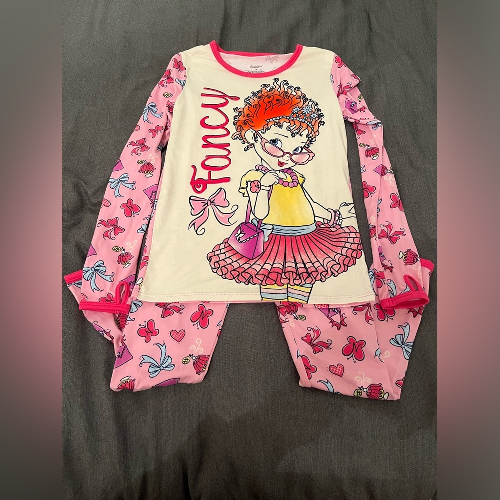 Fancy Nancy Poly Spandex Top and Pant Thermal Underwear Set/Pajama set Pink